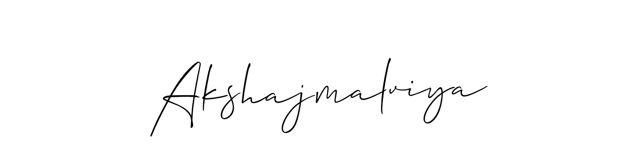 Design your own signature with our free online signature maker. With this signature software, you can create a handwritten (Allison_Script) signature for name Akshajmalviya. Akshajmalviya signature style 2 images and pictures png