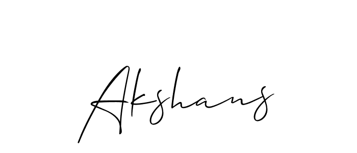 How to Draw Akshans signature style? Allison_Script is a latest design signature styles for name Akshans. Akshans signature style 2 images and pictures png
