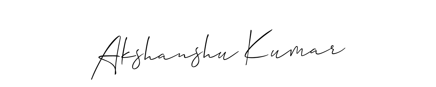 How to make Akshanshu Kumar signature? Allison_Script is a professional autograph style. Create handwritten signature for Akshanshu Kumar name. Akshanshu Kumar signature style 2 images and pictures png