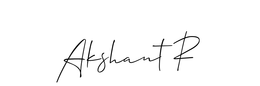 How to Draw Akshant R signature style? Allison_Script is a latest design signature styles for name Akshant R. Akshant R signature style 2 images and pictures png