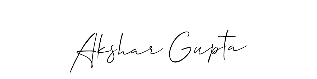 Make a beautiful signature design for name Akshar Gupta. With this signature (Allison_Script) style, you can create a handwritten signature for free. Akshar Gupta signature style 2 images and pictures png