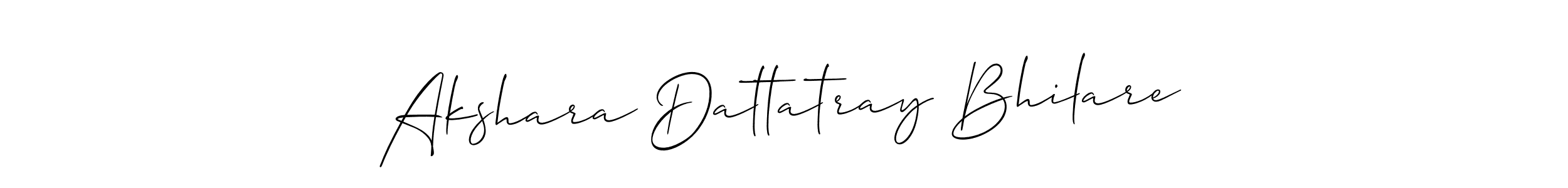 The best way (Allison_Script) to make a short signature is to pick only two or three words in your name. The name Akshara Dattatray Bhilare include a total of six letters. For converting this name. Akshara Dattatray Bhilare signature style 2 images and pictures png