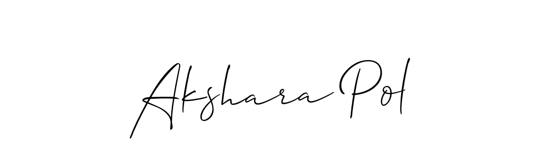 The best way (Allison_Script) to make a short signature is to pick only two or three words in your name. The name Akshara Pol include a total of six letters. For converting this name. Akshara Pol signature style 2 images and pictures png