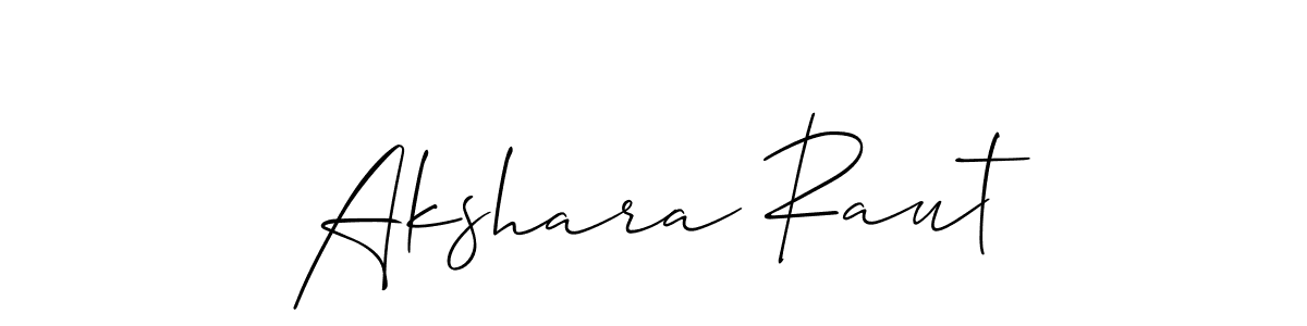 Make a beautiful signature design for name Akshara Raut. With this signature (Allison_Script) style, you can create a handwritten signature for free. Akshara Raut signature style 2 images and pictures png