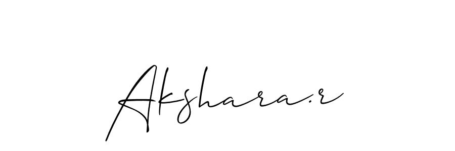 How to make Akshara.r signature? Allison_Script is a professional autograph style. Create handwritten signature for Akshara.r name. Akshara.r signature style 2 images and pictures png