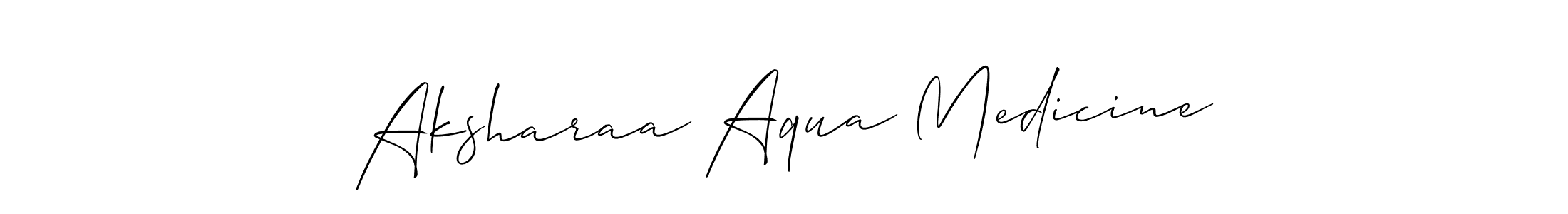 How to Draw Aksharaa Aqua Medicine signature style? Allison_Script is a latest design signature styles for name Aksharaa Aqua Medicine. Aksharaa Aqua Medicine signature style 2 images and pictures png