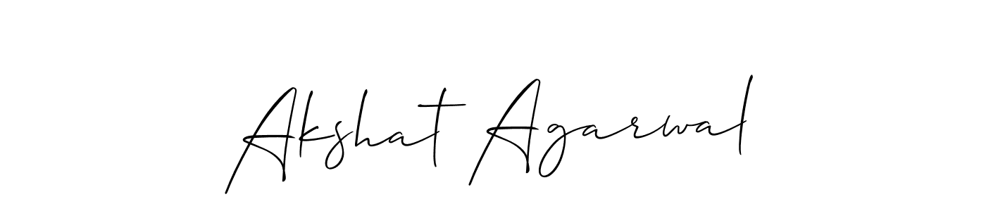 Make a beautiful signature design for name Akshat Agarwal. With this signature (Allison_Script) style, you can create a handwritten signature for free. Akshat Agarwal signature style 2 images and pictures png