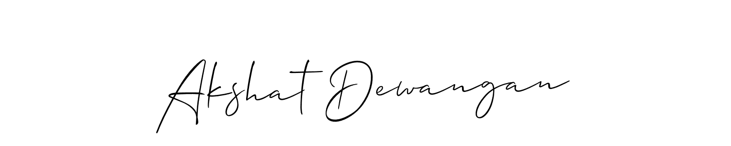 Create a beautiful signature design for name Akshat Dewangan. With this signature (Allison_Script) fonts, you can make a handwritten signature for free. Akshat Dewangan signature style 2 images and pictures png