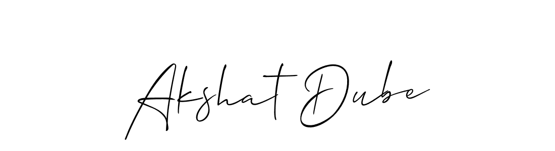 The best way (Allison_Script) to make a short signature is to pick only two or three words in your name. The name Akshat Dube include a total of six letters. For converting this name. Akshat Dube signature style 2 images and pictures png