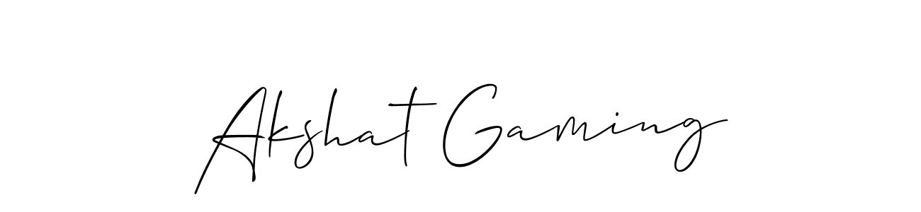 Make a beautiful signature design for name Akshat Gaming. With this signature (Allison_Script) style, you can create a handwritten signature for free. Akshat Gaming signature style 2 images and pictures png