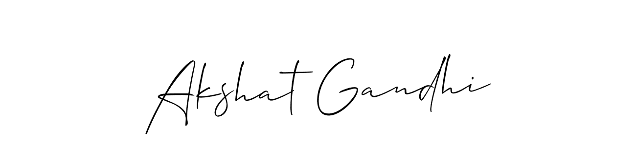 How to make Akshat Gandhi signature? Allison_Script is a professional autograph style. Create handwritten signature for Akshat Gandhi name. Akshat Gandhi signature style 2 images and pictures png