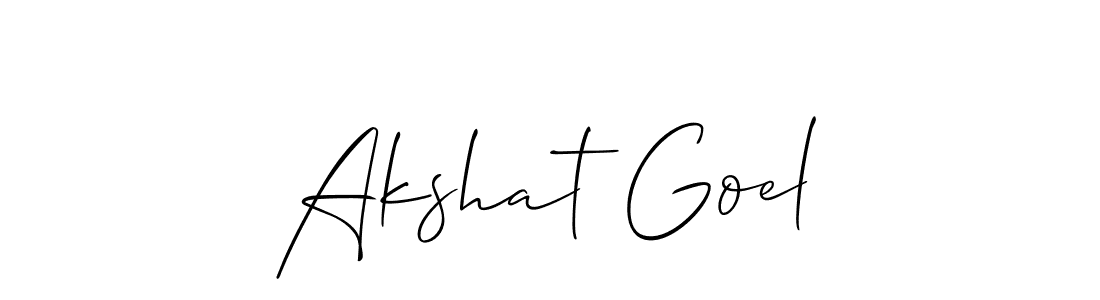 You should practise on your own different ways (Allison_Script) to write your name (Akshat Goel) in signature. don't let someone else do it for you. Akshat Goel signature style 2 images and pictures png