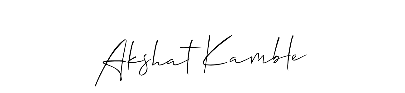 How to Draw Akshat Kamble signature style? Allison_Script is a latest design signature styles for name Akshat Kamble. Akshat Kamble signature style 2 images and pictures png