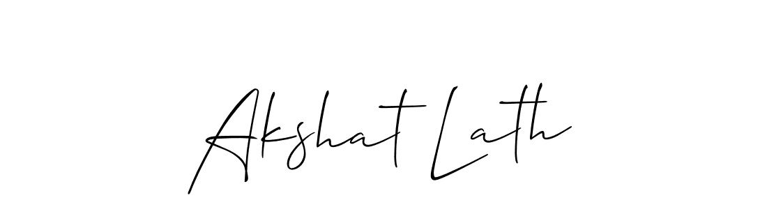 You should practise on your own different ways (Allison_Script) to write your name (Akshat Lath) in signature. don't let someone else do it for you. Akshat Lath signature style 2 images and pictures png