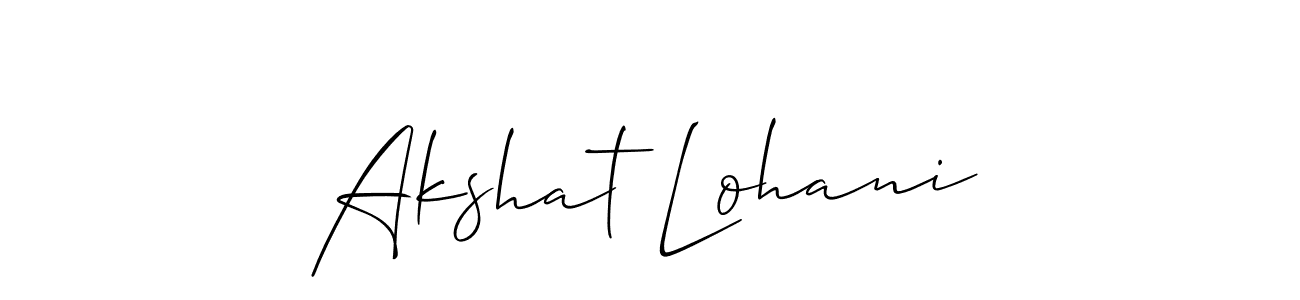 Also we have Akshat Lohani name is the best signature style. Create professional handwritten signature collection using Allison_Script autograph style. Akshat Lohani signature style 2 images and pictures png