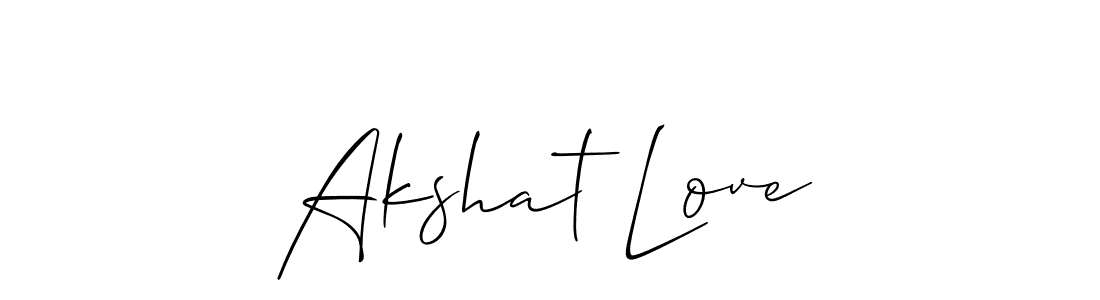 How to make Akshat Love signature? Allison_Script is a professional autograph style. Create handwritten signature for Akshat Love name. Akshat Love signature style 2 images and pictures png