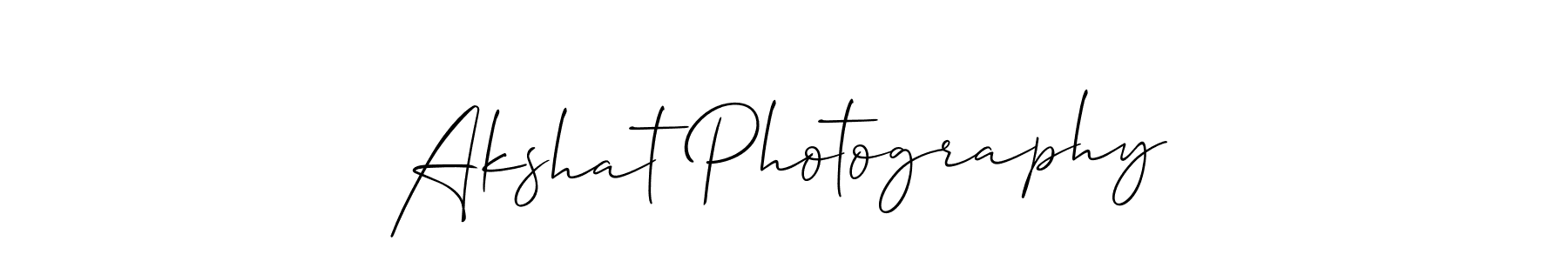 Akshat Photography stylish signature style. Best Handwritten Sign (Allison_Script) for my name. Handwritten Signature Collection Ideas for my name Akshat Photography. Akshat Photography signature style 2 images and pictures png