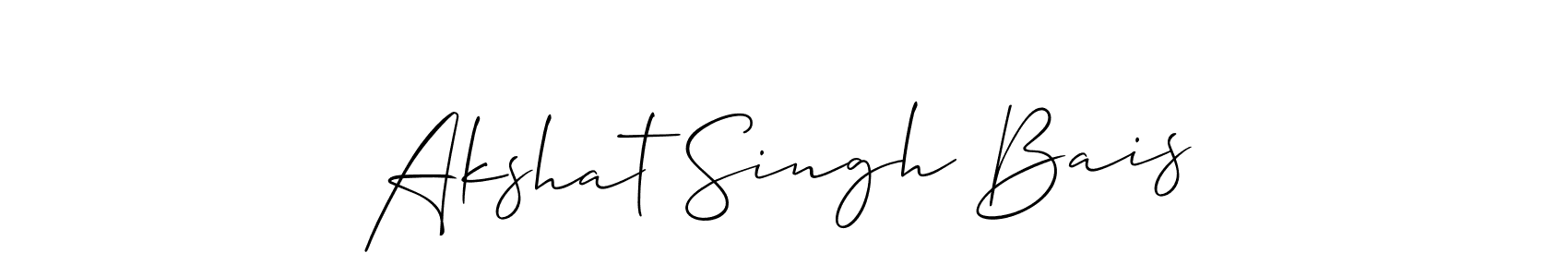 Allison_Script is a professional signature style that is perfect for those who want to add a touch of class to their signature. It is also a great choice for those who want to make their signature more unique. Get Akshat Singh Bais name to fancy signature for free. Akshat Singh Bais signature style 2 images and pictures png