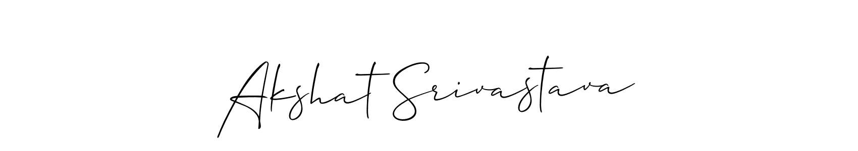 Use a signature maker to create a handwritten signature online. With this signature software, you can design (Allison_Script) your own signature for name Akshat Srivastava. Akshat Srivastava signature style 2 images and pictures png