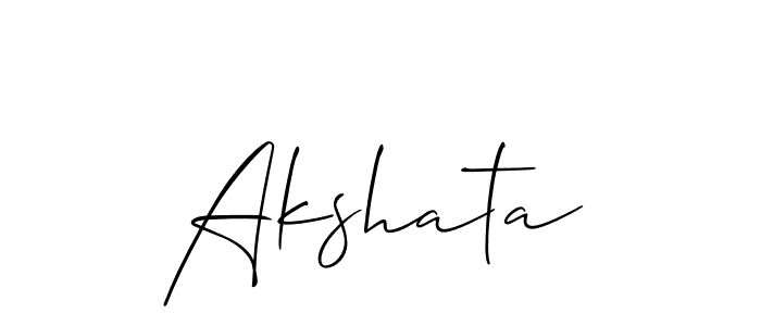 Also we have Akshata name is the best signature style. Create professional handwritten signature collection using Allison_Script autograph style. Akshata signature style 2 images and pictures png