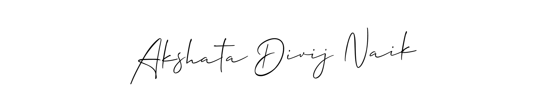 if you are searching for the best signature style for your name Akshata Divij Naik. so please give up your signature search. here we have designed multiple signature styles  using Allison_Script. Akshata Divij Naik signature style 2 images and pictures png