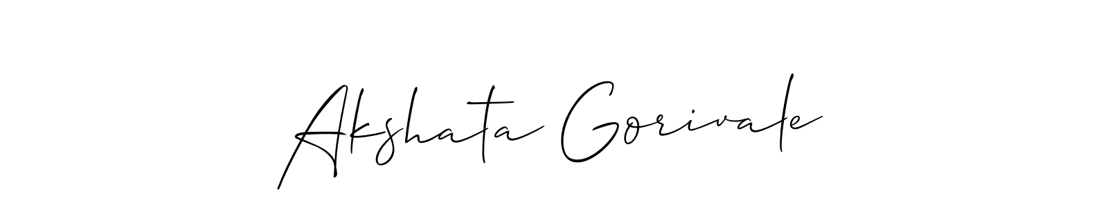 Design your own signature with our free online signature maker. With this signature software, you can create a handwritten (Allison_Script) signature for name Akshata Gorivale. Akshata Gorivale signature style 2 images and pictures png