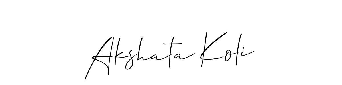 Best and Professional Signature Style for Akshata Koli. Allison_Script Best Signature Style Collection. Akshata Koli signature style 2 images and pictures png