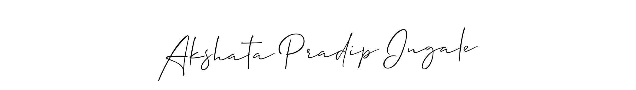 How to make Akshata Pradip Ingale signature? Allison_Script is a professional autograph style. Create handwritten signature for Akshata Pradip Ingale name. Akshata Pradip Ingale signature style 2 images and pictures png