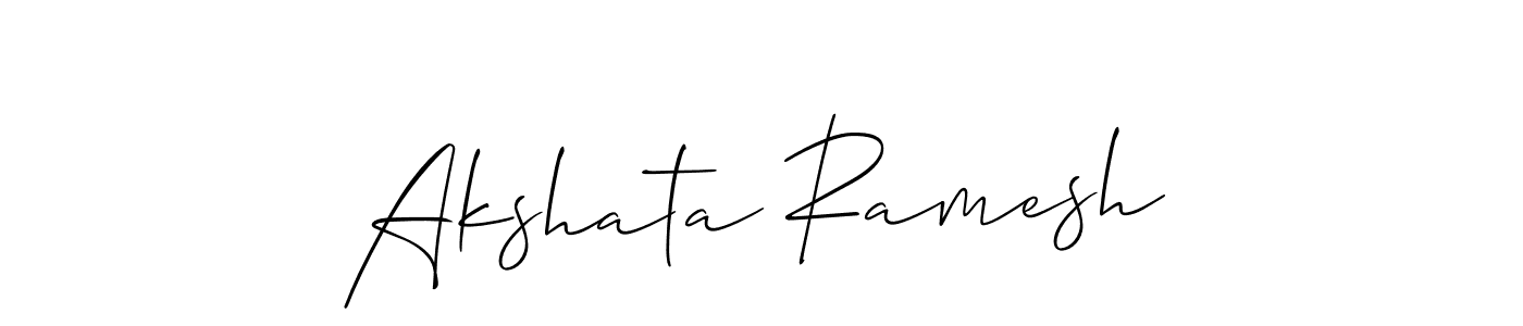 Design your own signature with our free online signature maker. With this signature software, you can create a handwritten (Allison_Script) signature for name Akshata Ramesh. Akshata Ramesh signature style 2 images and pictures png