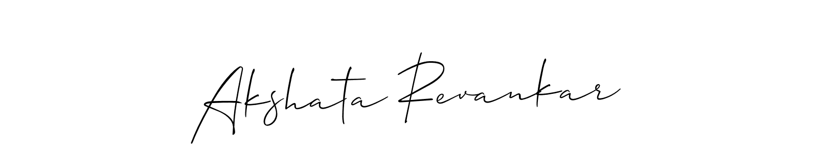 Also we have Akshata Revankar name is the best signature style. Create professional handwritten signature collection using Allison_Script autograph style. Akshata Revankar signature style 2 images and pictures png