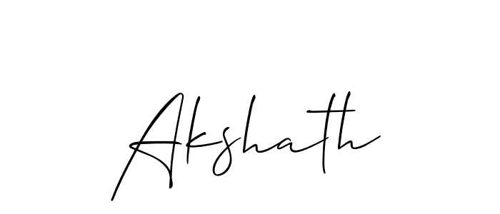 Allison_Script is a professional signature style that is perfect for those who want to add a touch of class to their signature. It is also a great choice for those who want to make their signature more unique. Get Akshath name to fancy signature for free. Akshath signature style 2 images and pictures png