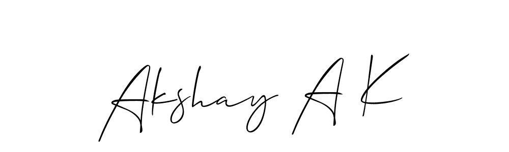 Best and Professional Signature Style for Akshay A K. Allison_Script Best Signature Style Collection. Akshay A K signature style 2 images and pictures png