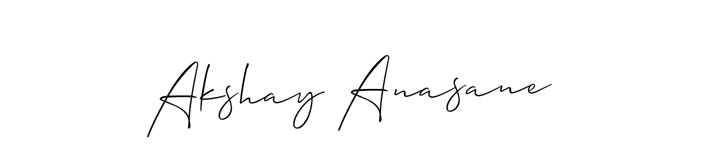 The best way (Allison_Script) to make a short signature is to pick only two or three words in your name. The name Akshay Anasane include a total of six letters. For converting this name. Akshay Anasane signature style 2 images and pictures png