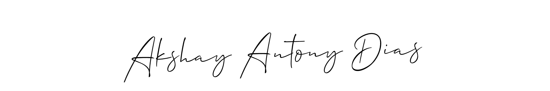 Allison_Script is a professional signature style that is perfect for those who want to add a touch of class to their signature. It is also a great choice for those who want to make their signature more unique. Get Akshay Antony Dias name to fancy signature for free. Akshay Antony Dias signature style 2 images and pictures png