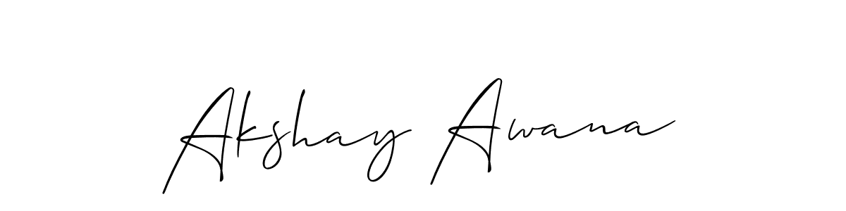 Design your own signature with our free online signature maker. With this signature software, you can create a handwritten (Allison_Script) signature for name Akshay Awana. Akshay Awana signature style 2 images and pictures png