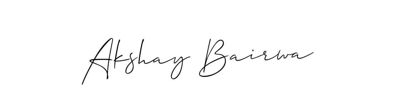 It looks lik you need a new signature style for name Akshay Bairwa. Design unique handwritten (Allison_Script) signature with our free signature maker in just a few clicks. Akshay Bairwa signature style 2 images and pictures png