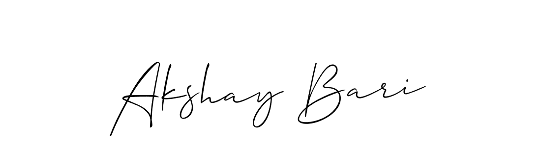 Use a signature maker to create a handwritten signature online. With this signature software, you can design (Allison_Script) your own signature for name Akshay Bari. Akshay Bari signature style 2 images and pictures png