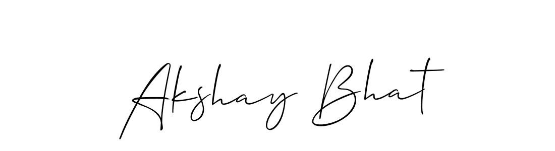 Use a signature maker to create a handwritten signature online. With this signature software, you can design (Allison_Script) your own signature for name Akshay Bhat. Akshay Bhat signature style 2 images and pictures png