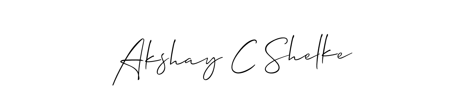 How to make Akshay C Shelke signature? Allison_Script is a professional autograph style. Create handwritten signature for Akshay C Shelke name. Akshay C Shelke signature style 2 images and pictures png