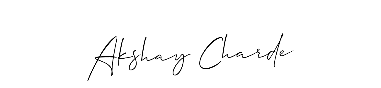 Use a signature maker to create a handwritten signature online. With this signature software, you can design (Allison_Script) your own signature for name Akshay Charde. Akshay Charde signature style 2 images and pictures png