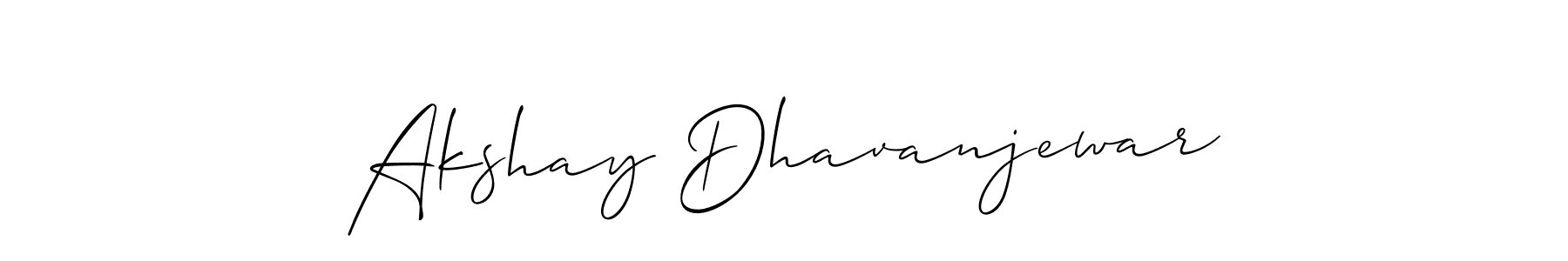 Make a beautiful signature design for name Akshay Dhavanjewar. With this signature (Allison_Script) style, you can create a handwritten signature for free. Akshay Dhavanjewar signature style 2 images and pictures png