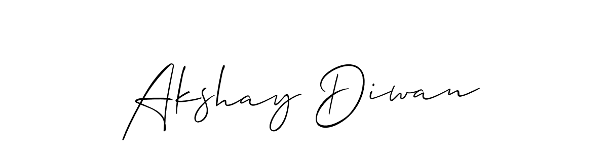 Make a beautiful signature design for name Akshay Diwan. With this signature (Allison_Script) style, you can create a handwritten signature for free. Akshay Diwan signature style 2 images and pictures png