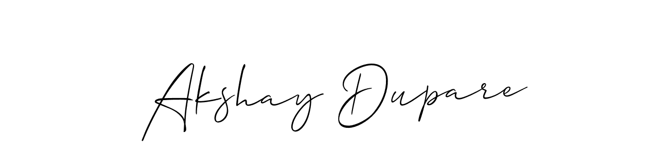 Design your own signature with our free online signature maker. With this signature software, you can create a handwritten (Allison_Script) signature for name Akshay Dupare. Akshay Dupare signature style 2 images and pictures png