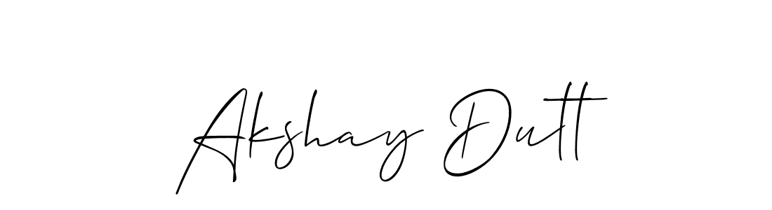 How to make Akshay Dutt signature? Allison_Script is a professional autograph style. Create handwritten signature for Akshay Dutt name. Akshay Dutt signature style 2 images and pictures png