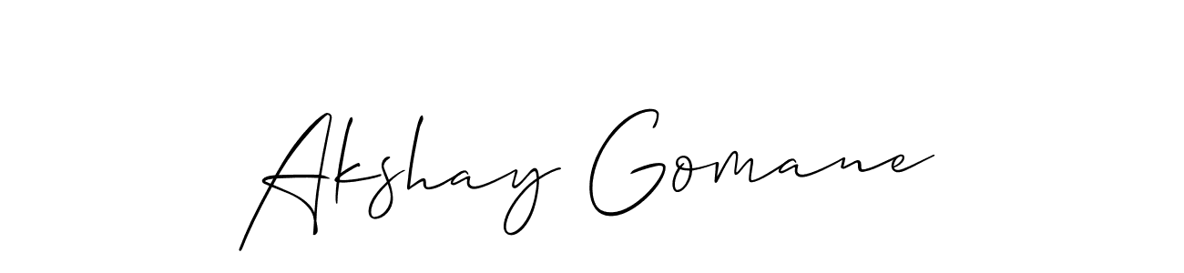 Also You can easily find your signature by using the search form. We will create Akshay Gomane name handwritten signature images for you free of cost using Allison_Script sign style. Akshay Gomane signature style 2 images and pictures png