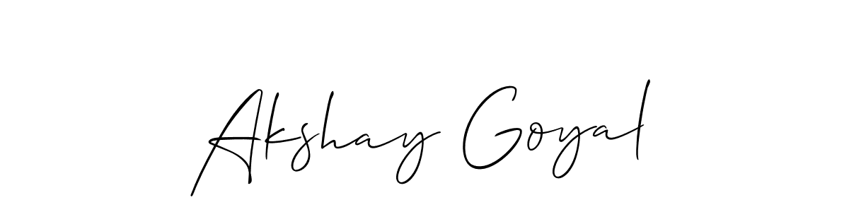 It looks lik you need a new signature style for name Akshay Goyal. Design unique handwritten (Allison_Script) signature with our free signature maker in just a few clicks. Akshay Goyal signature style 2 images and pictures png