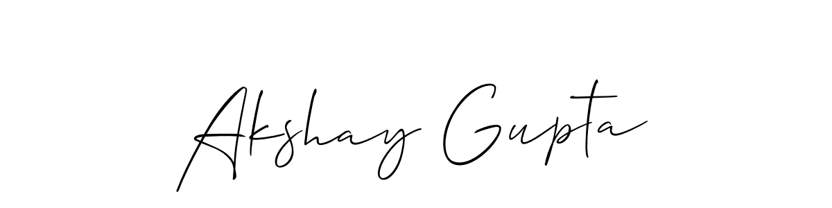 Use a signature maker to create a handwritten signature online. With this signature software, you can design (Allison_Script) your own signature for name Akshay Gupta. Akshay Gupta signature style 2 images and pictures png