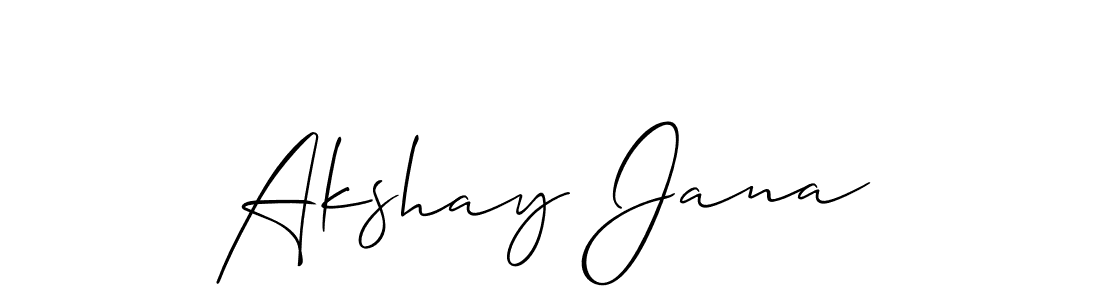 if you are searching for the best signature style for your name Akshay Jana. so please give up your signature search. here we have designed multiple signature styles  using Allison_Script. Akshay Jana signature style 2 images and pictures png
