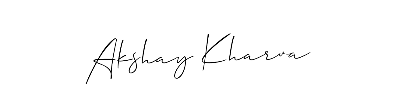 How to make Akshay Kharva signature? Allison_Script is a professional autograph style. Create handwritten signature for Akshay Kharva name. Akshay Kharva signature style 2 images and pictures png