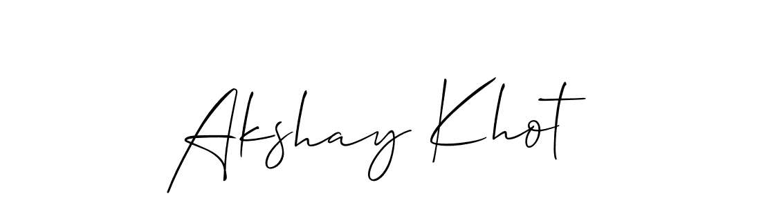 Akshay Khot stylish signature style. Best Handwritten Sign (Allison_Script) for my name. Handwritten Signature Collection Ideas for my name Akshay Khot. Akshay Khot signature style 2 images and pictures png